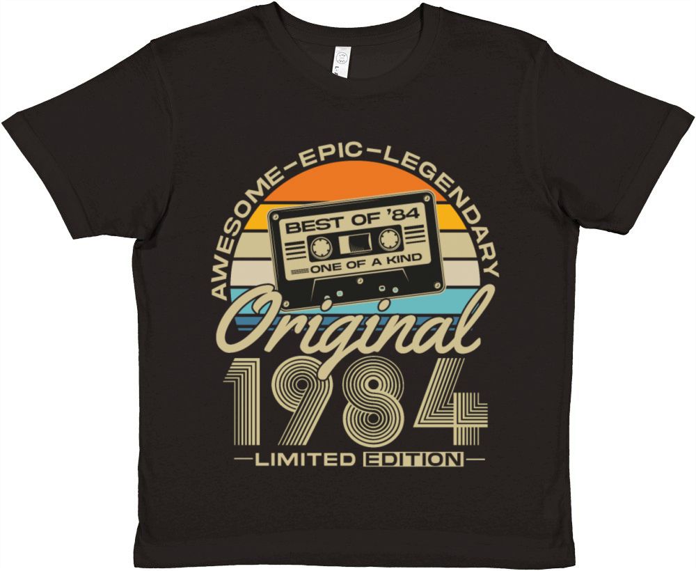 Vintage 1984 Retro 40th Birthday Premium Kids Crewneck T-shirt