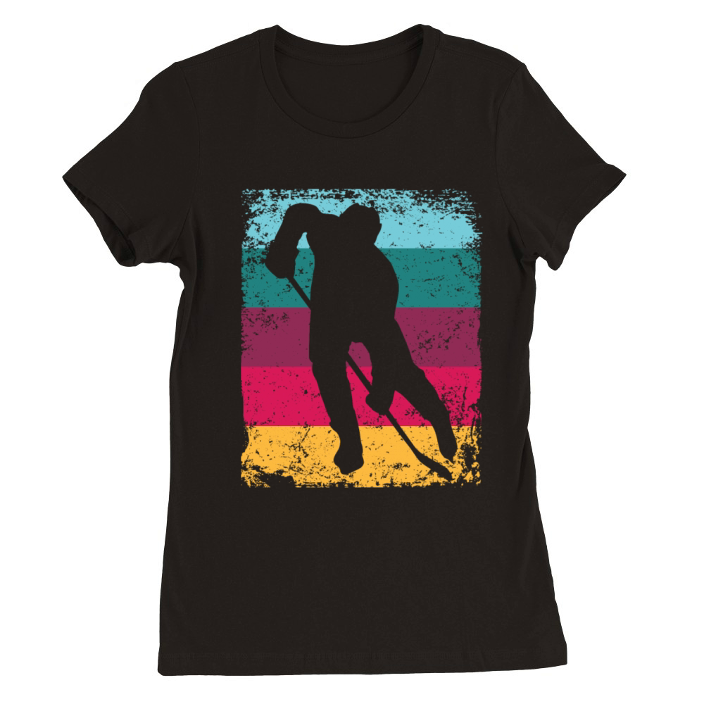 Ice Hockey Player Vintage Ice Hockey Premium Womens Crewneck T-shirt