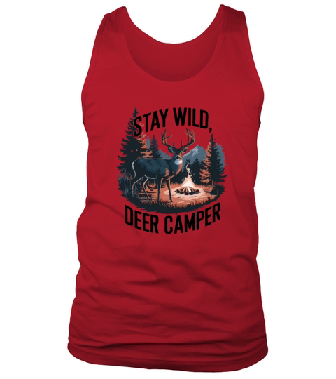 Camping Animal Deer Funny T-shirt Design Tank Top Unisex