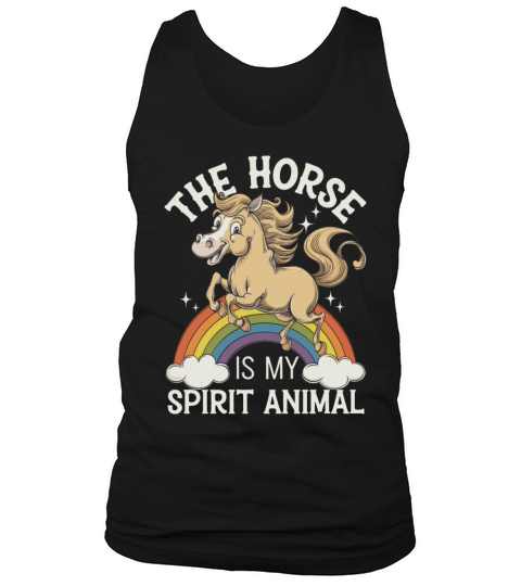 The Horse Is My Spirit Animal Rainbow Tank Top Unisex