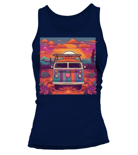 Australia retro camping van sunset Tank top Woman