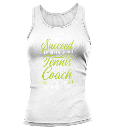 Funny Tennis Player Racket Coach Tank top Woman