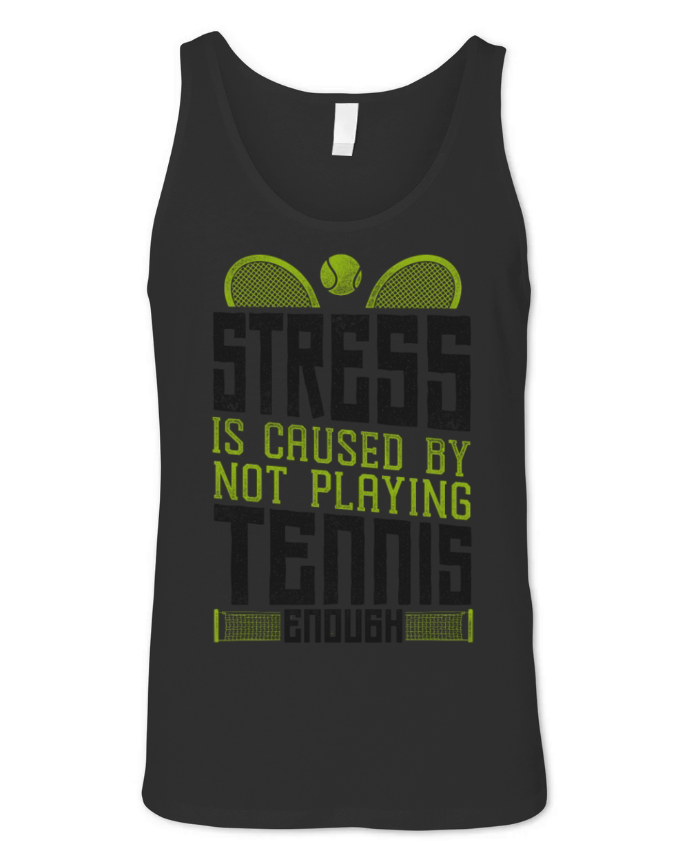Funny Tennis Player Racket Stress Unisex Jersey Tank