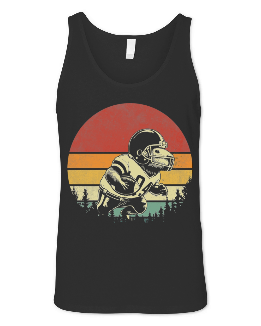 Retro Capybara Playing Football Vintage Unisex Jersey Tank