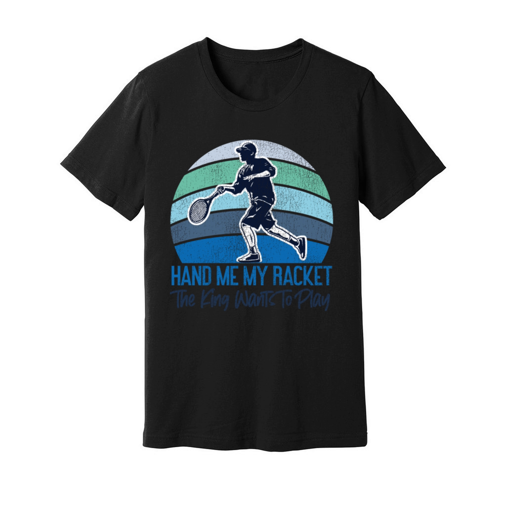 Funny Tennis Player Racket King Unisex Jersey Tee