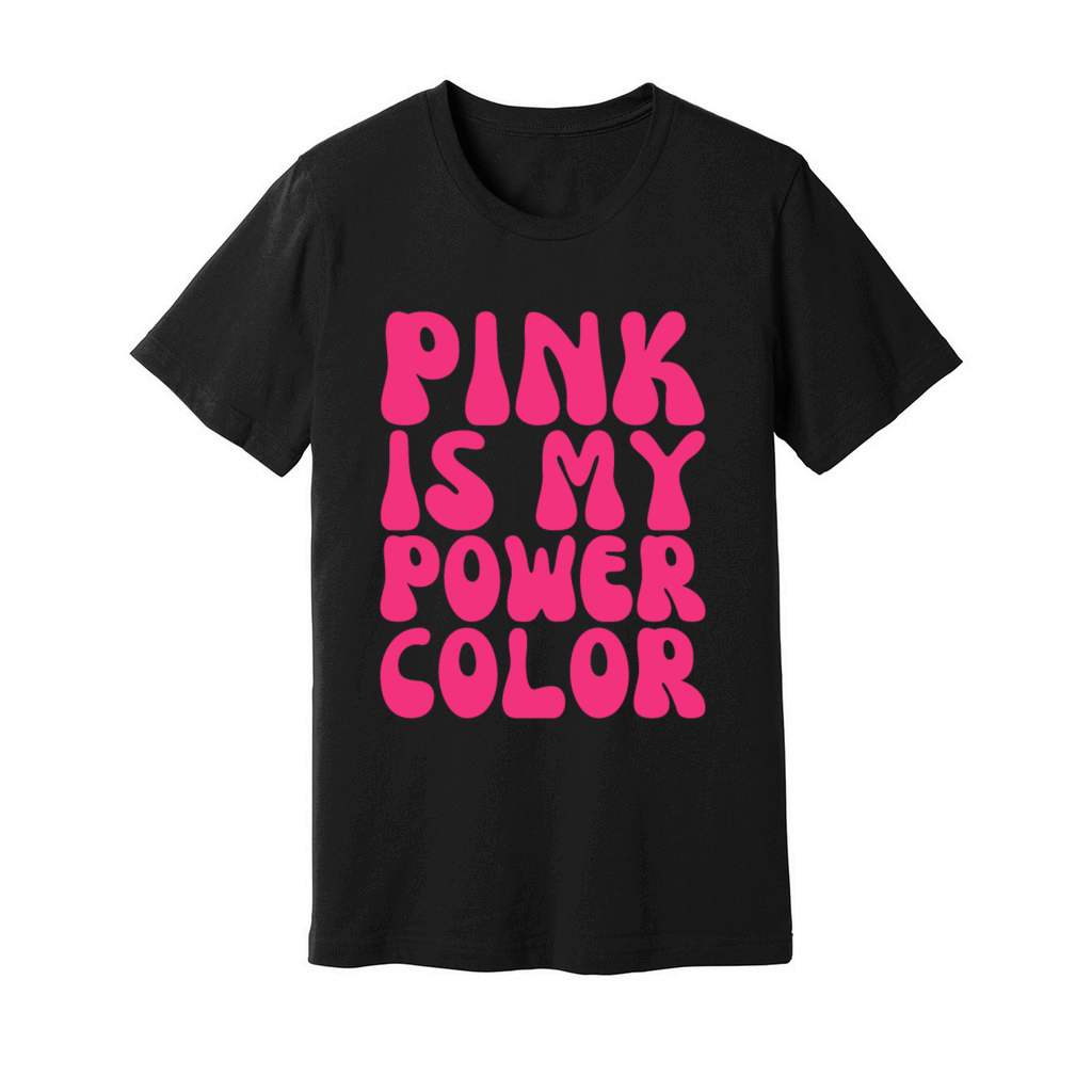 Pink Is My Power Color Breast Cancer Unisex Jersey Tee