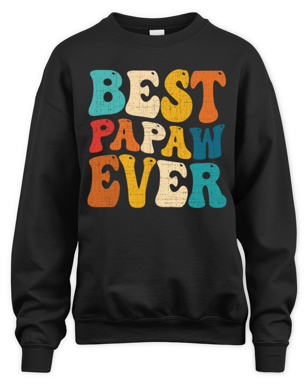Best Papaw Ever Retro Vintage Grandpa Fathers Day Unisex Premium Crewneck Sweatshirt