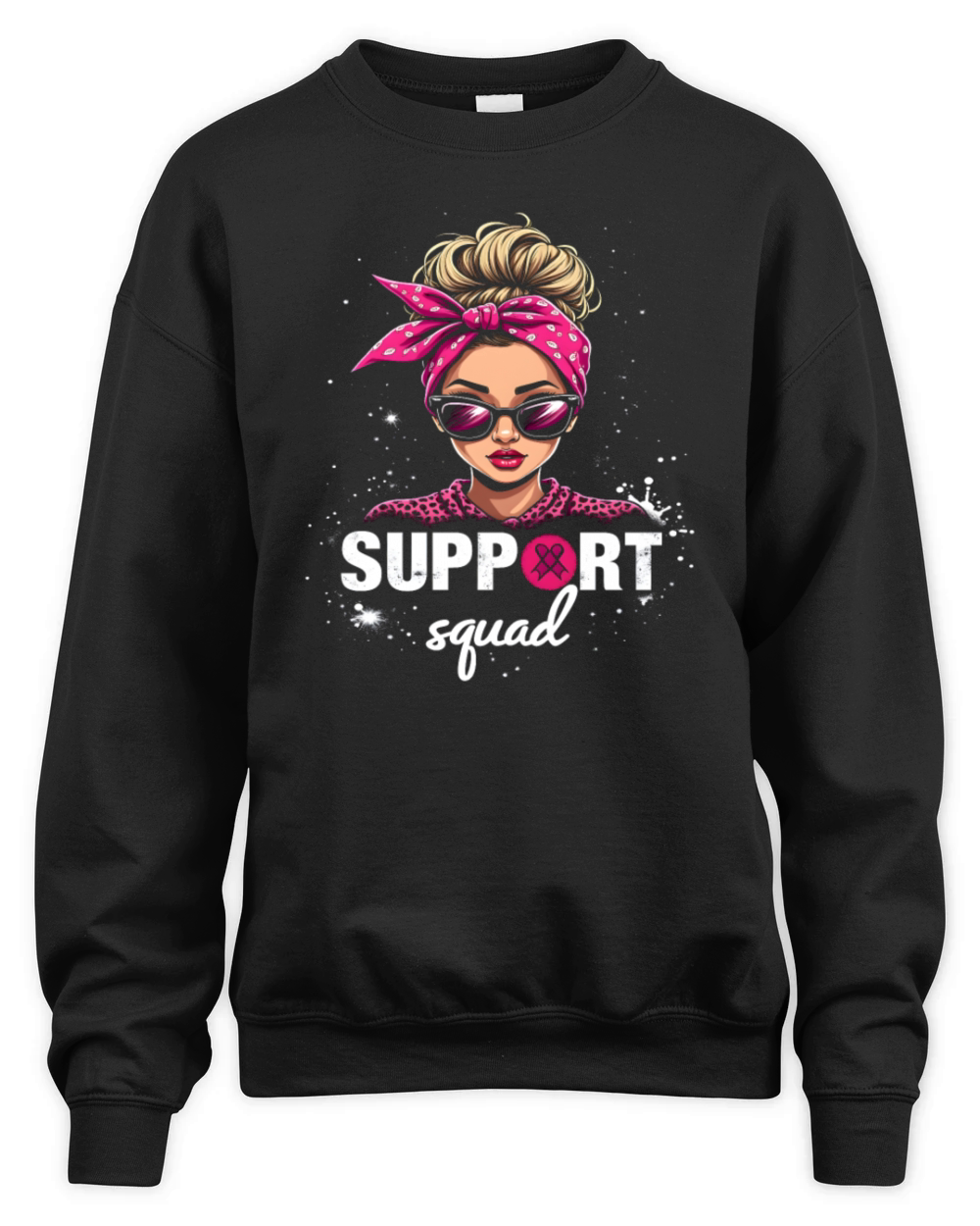 Breast Cancer Pink Awareness Design Unisex Premium Crewneck Sweatshirt