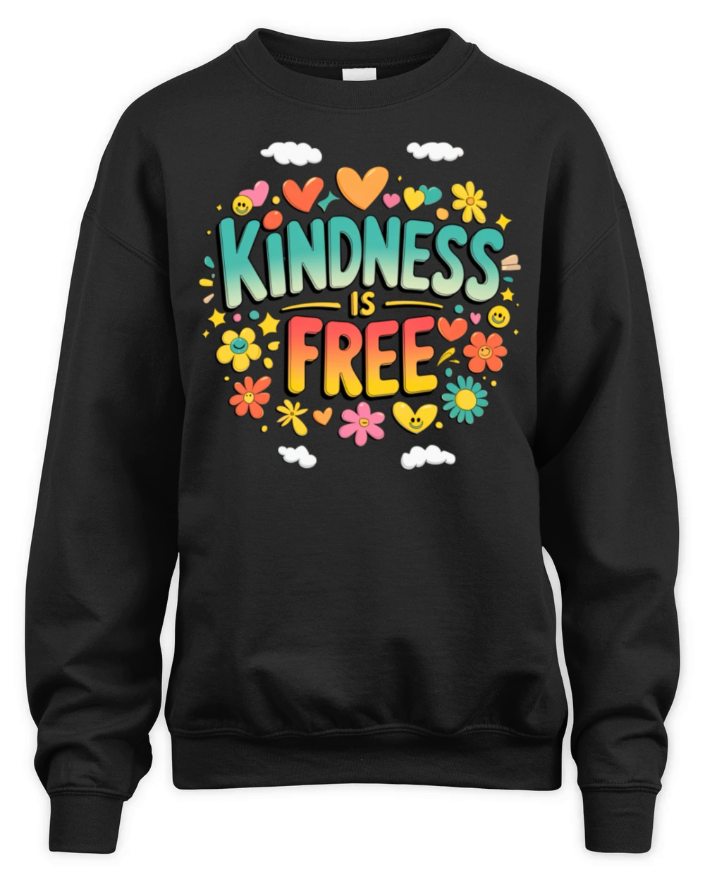 Kindness is Free Positive Quote for Everyday Inspi Unisex Premium Crewneck Sweatshirt