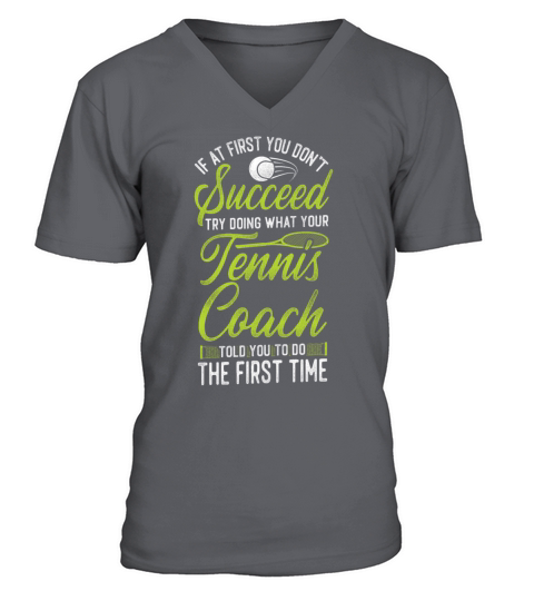 Funny Tennis Player Racket Coach V-Neck T-shirt
