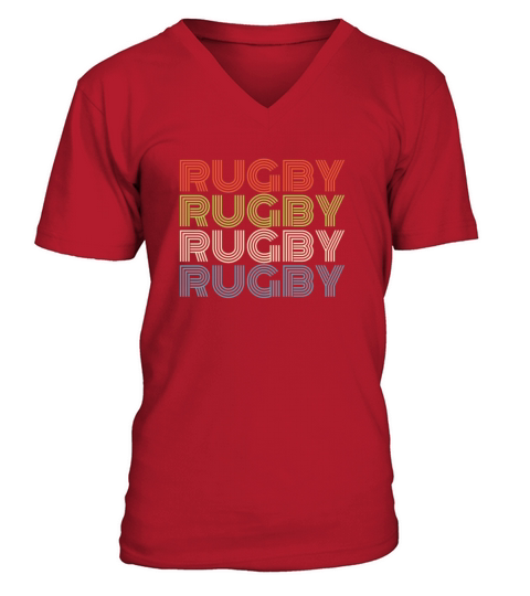 Rugby Coach Retro Vintage Cool Rugby V-Neck T-shirt