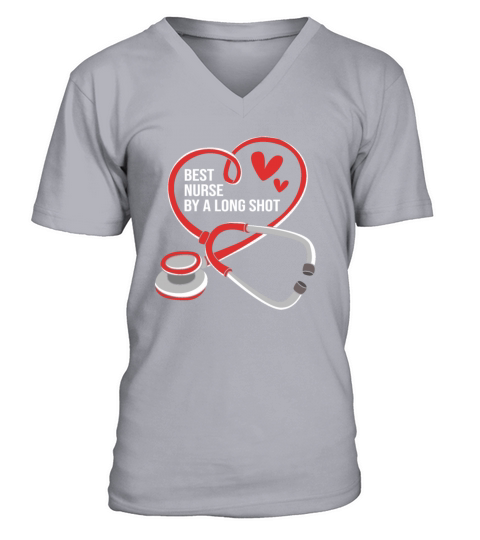 Stethoscope Design Funny Nursing Humor Male Nurse V-Neck T-shirt