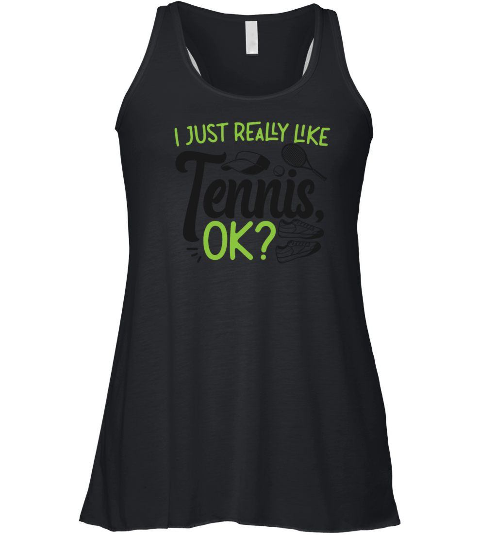Funny Tennis Player Racket I Just Women's Flowy Tank Top