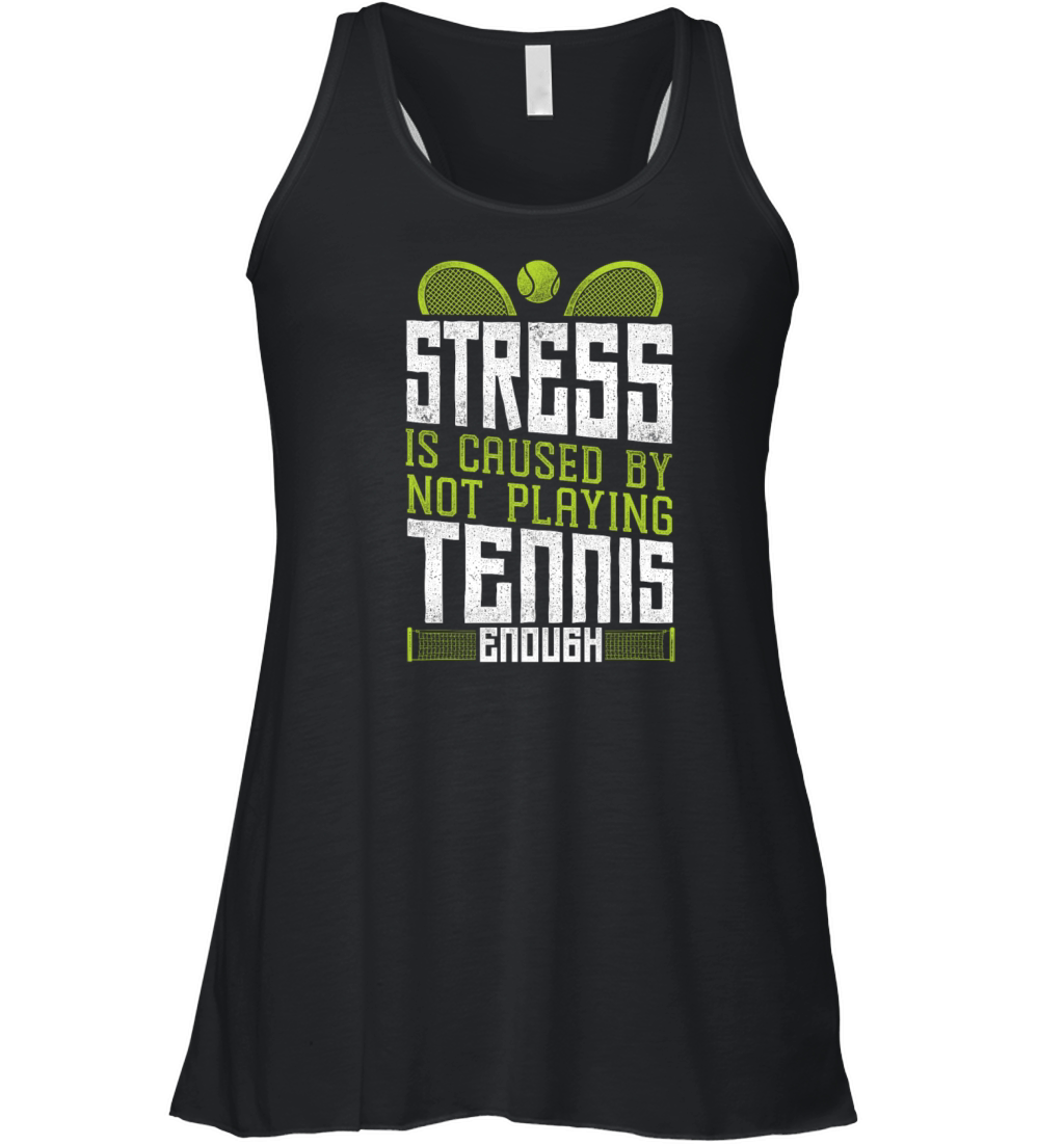 Funny Tennis Player Racket Stress Women's Flowy Tank Top