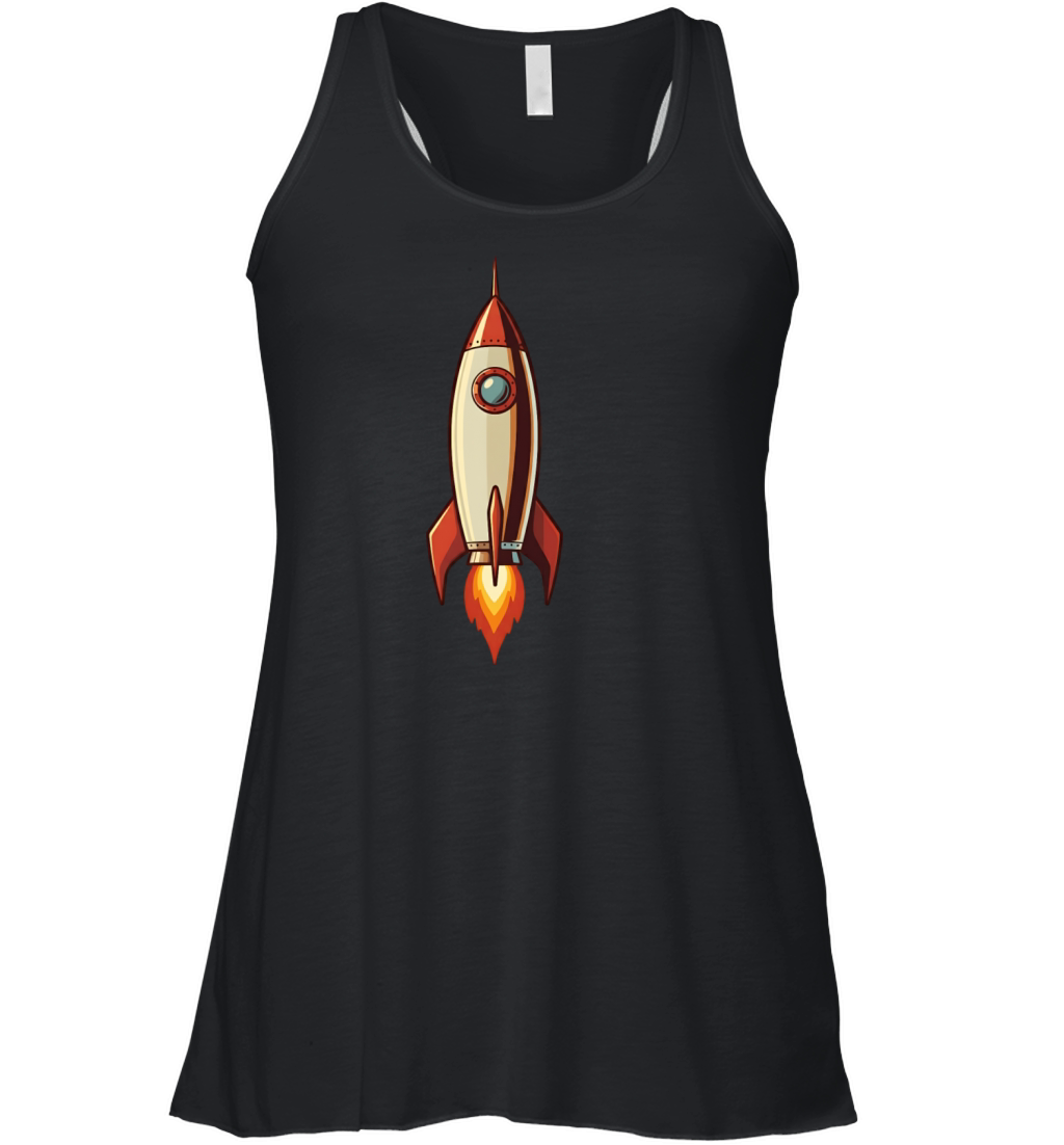 Retro Rocket Ship Women's Flowy Tank Top