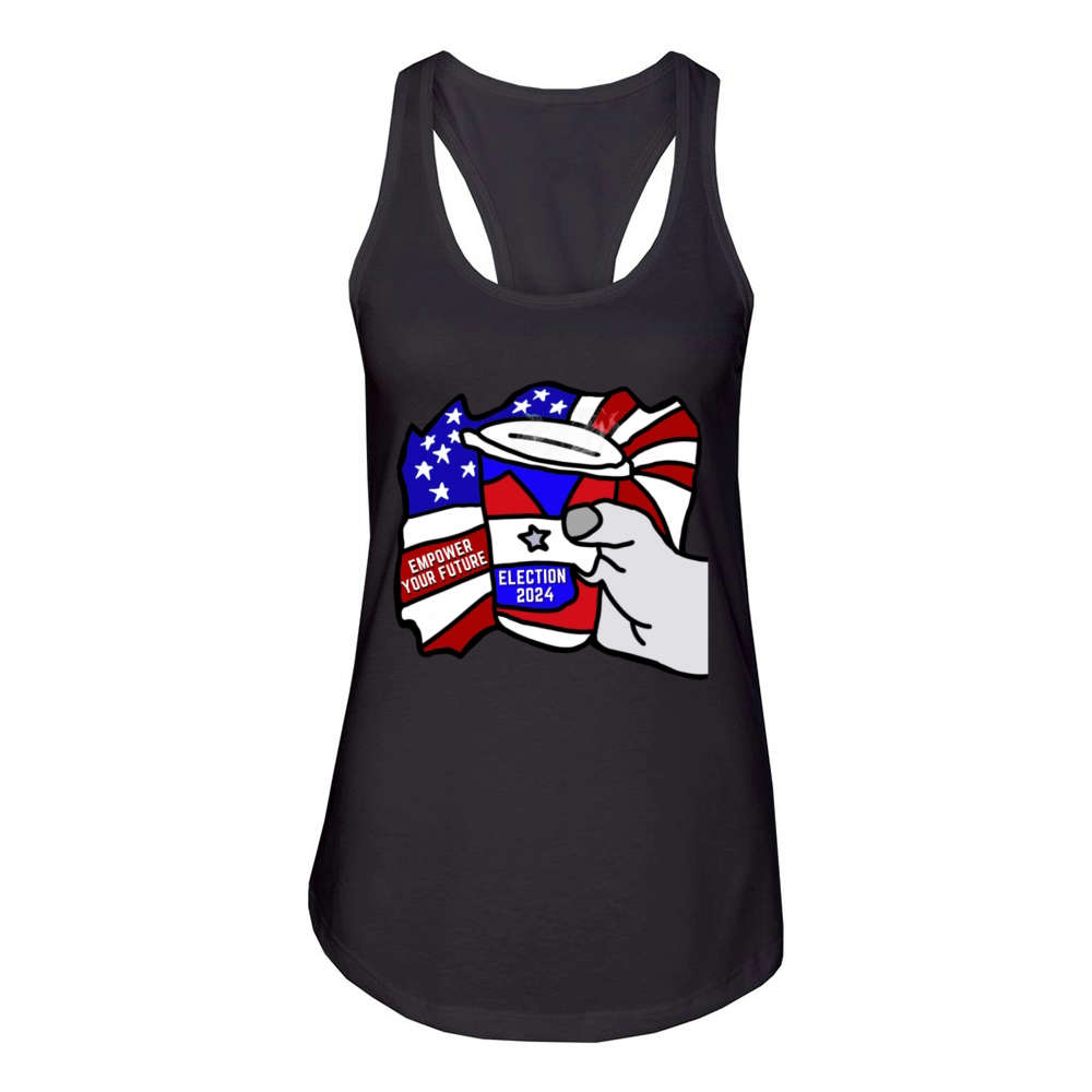 Brewing Change Empower Your Future in Election2024 Women's Racerback Tank