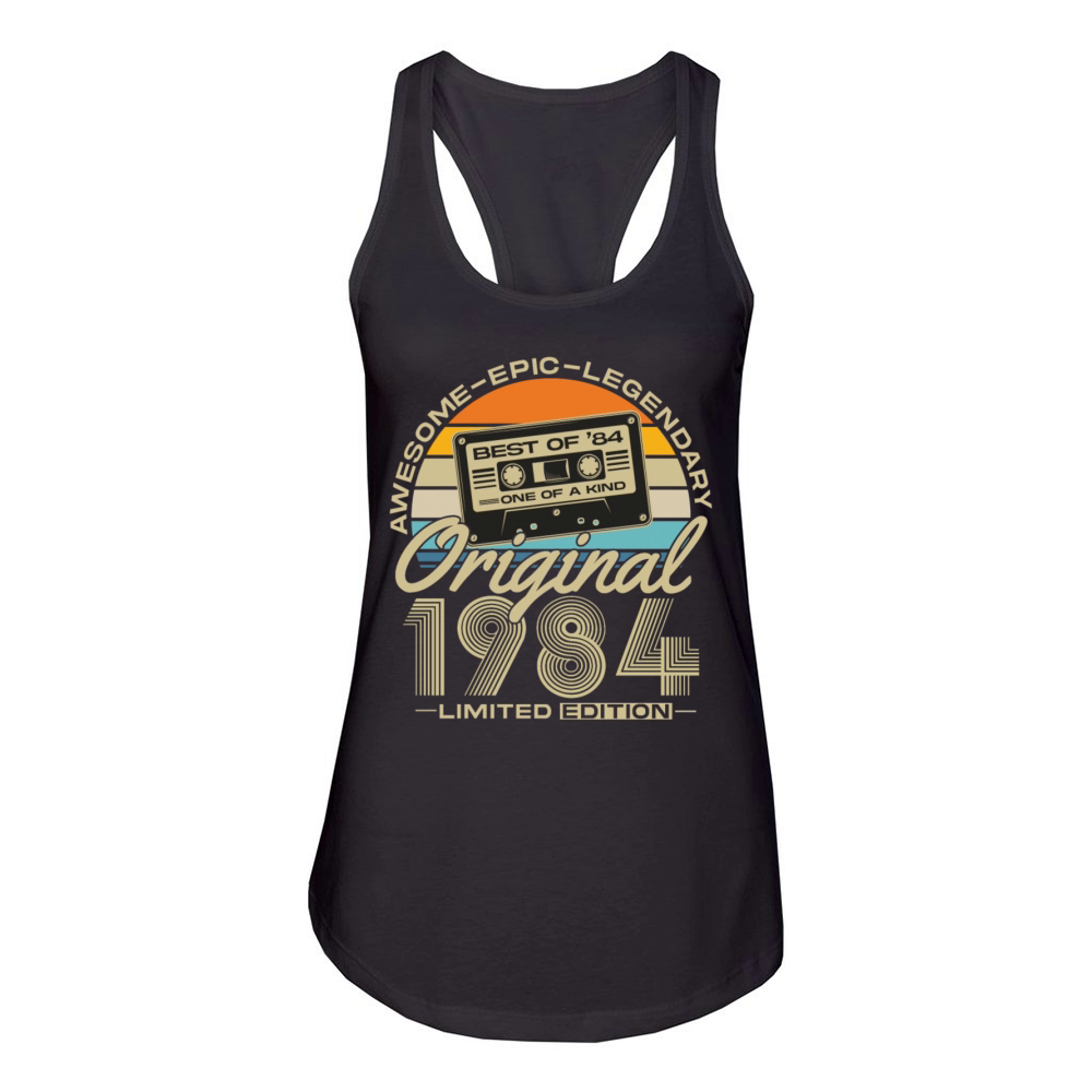 Vintage 1984 Retro 40th Birthday Women's Racerback Tank