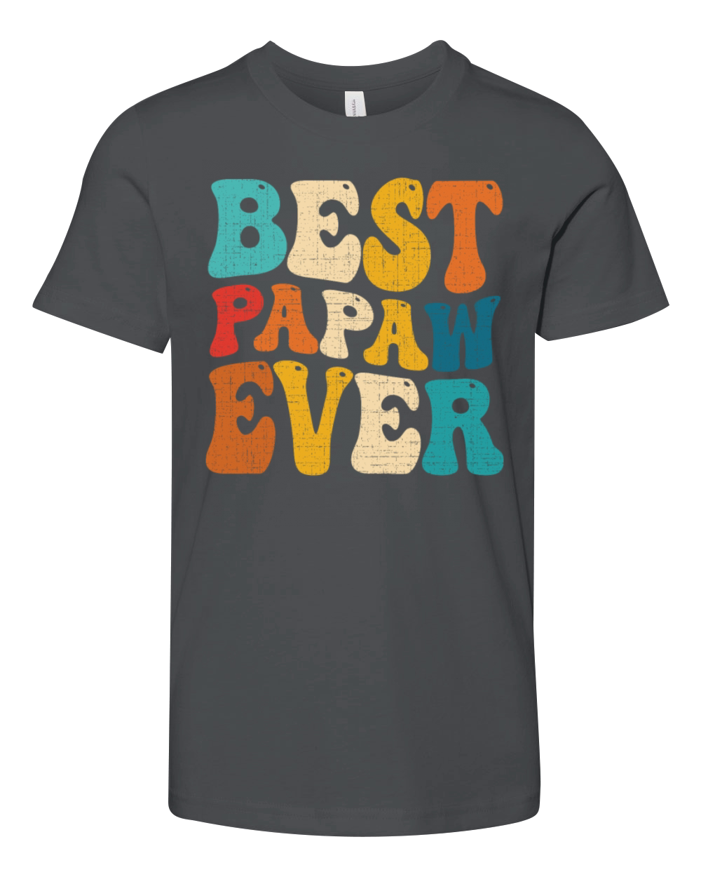 Best Papaw Ever Retro Vintage Grandpa Fathers Day Youth Unisex Jersey Tee