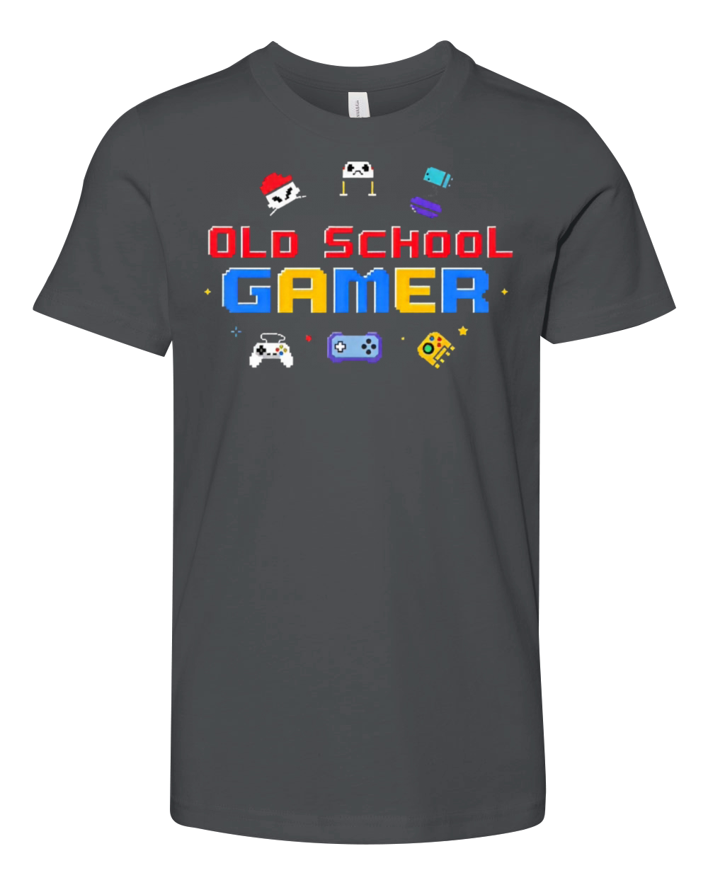 Old School Gamer Retro Gaming Motif 1 Youth Unisex Jersey Tee
