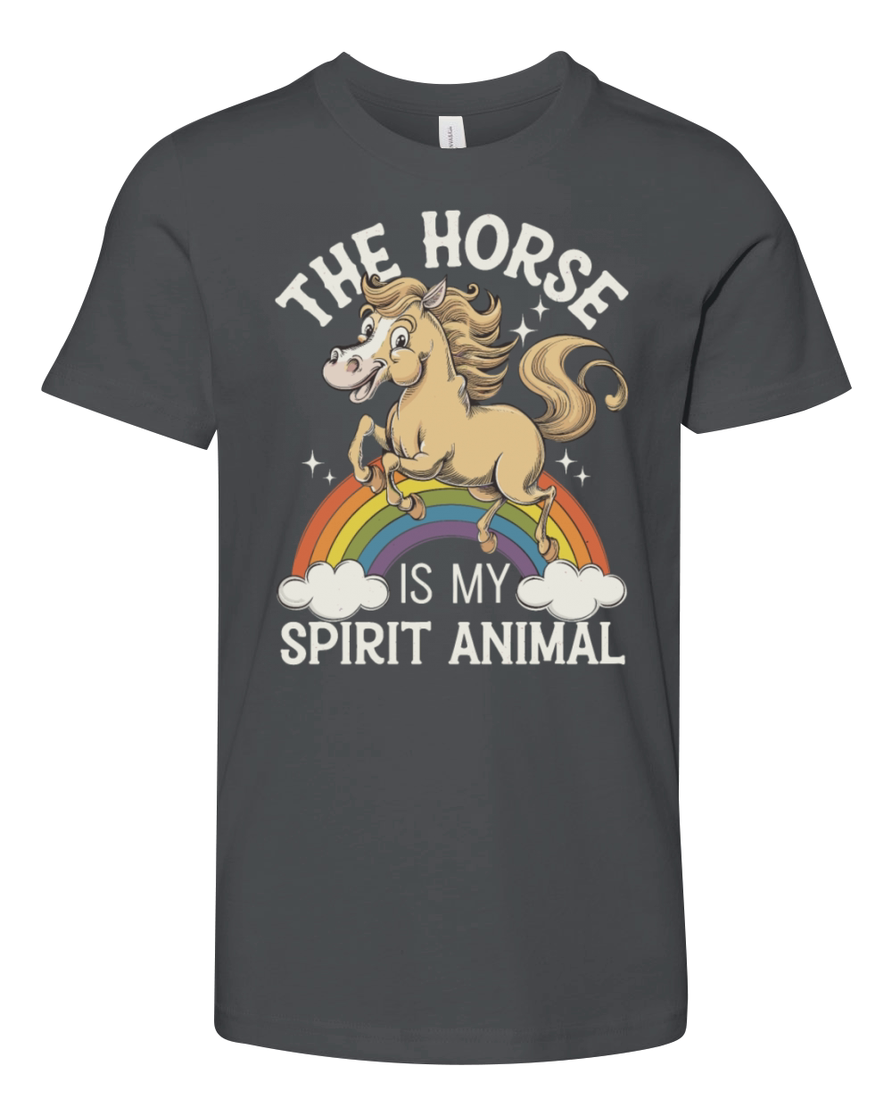 The Horse Is My Spirit Animal Rainbow Youth Unisex Jersey Tee