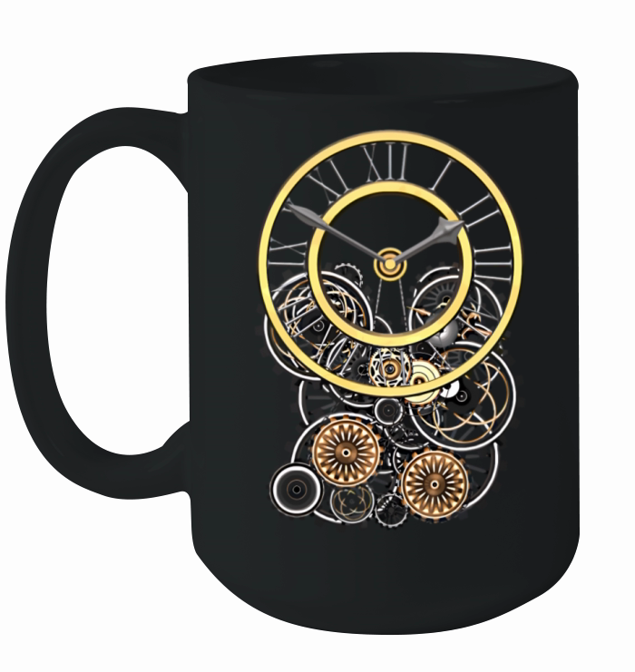 Elegant Vintage Steampunk Clock Ceramic Mug