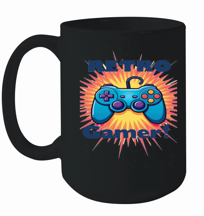 Retro Gamer Controller Design for Classic Gaming Ceramic Mug