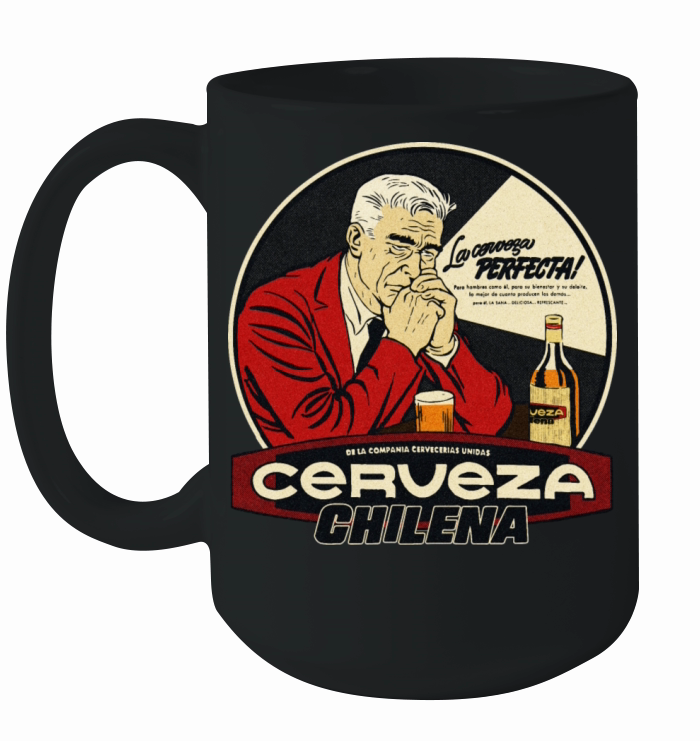 Vintage Chile Cerveza Gentleman Advert Ceramic Mug