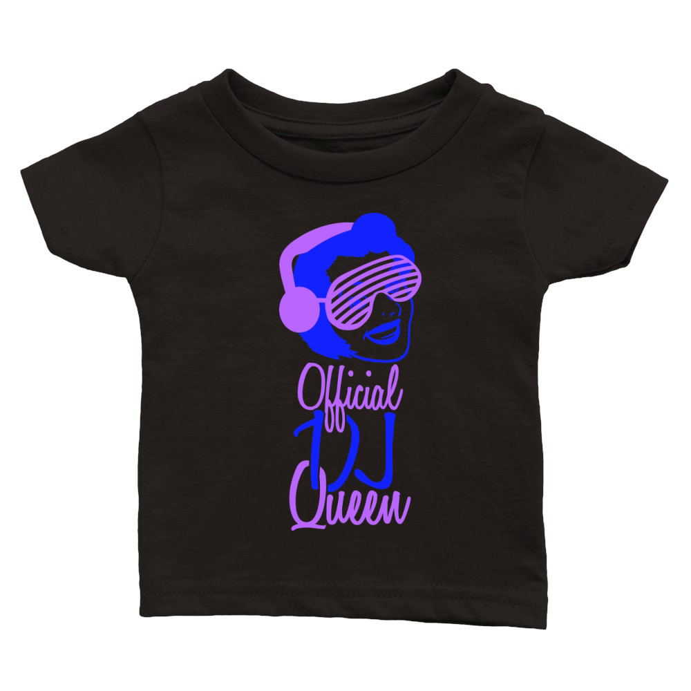 Official DJ Queen Party Retro Vintage Head Face Classic Baby Crewneck T-shirt