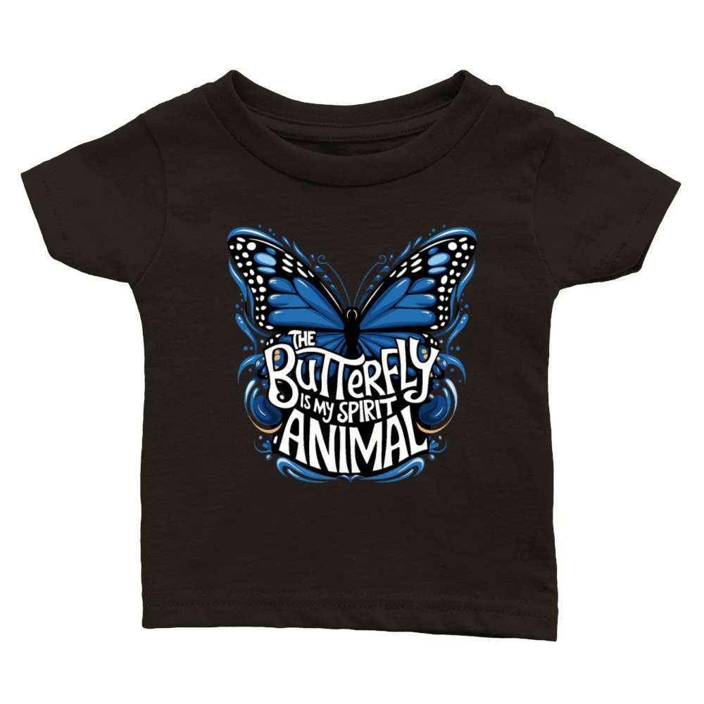 The Butterfly Is My Spirit Animal Classic Baby Crewneck T-shirt