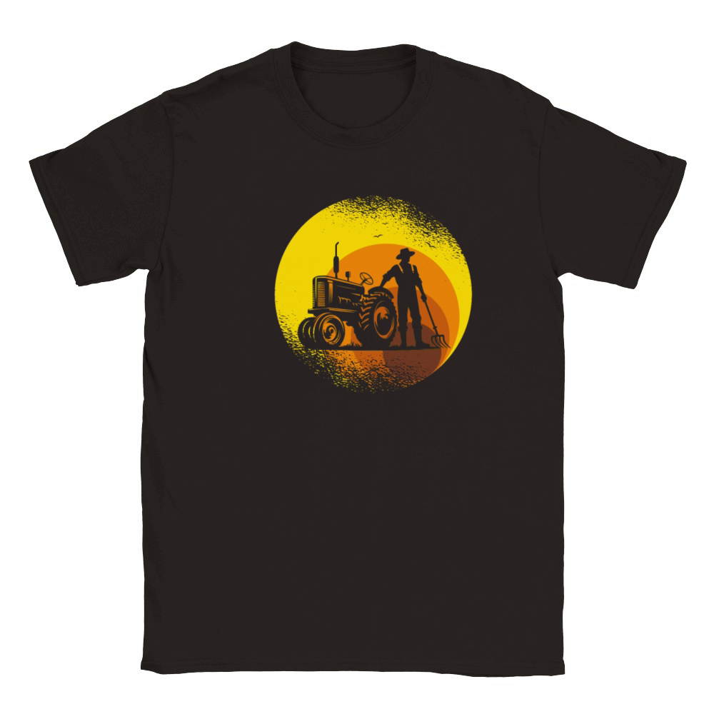 Farmer Agriculture Farm birthdays 70s Years Classic Kids Crewneck T-shirt