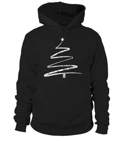 Vintage Christmas Tree Retro Merry Christmas Hoodie Unisex
