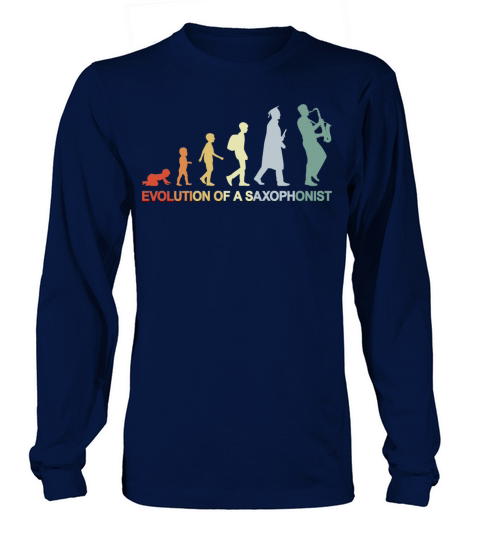 Vintage Saxophonist Evolution Long sleeved Unisex