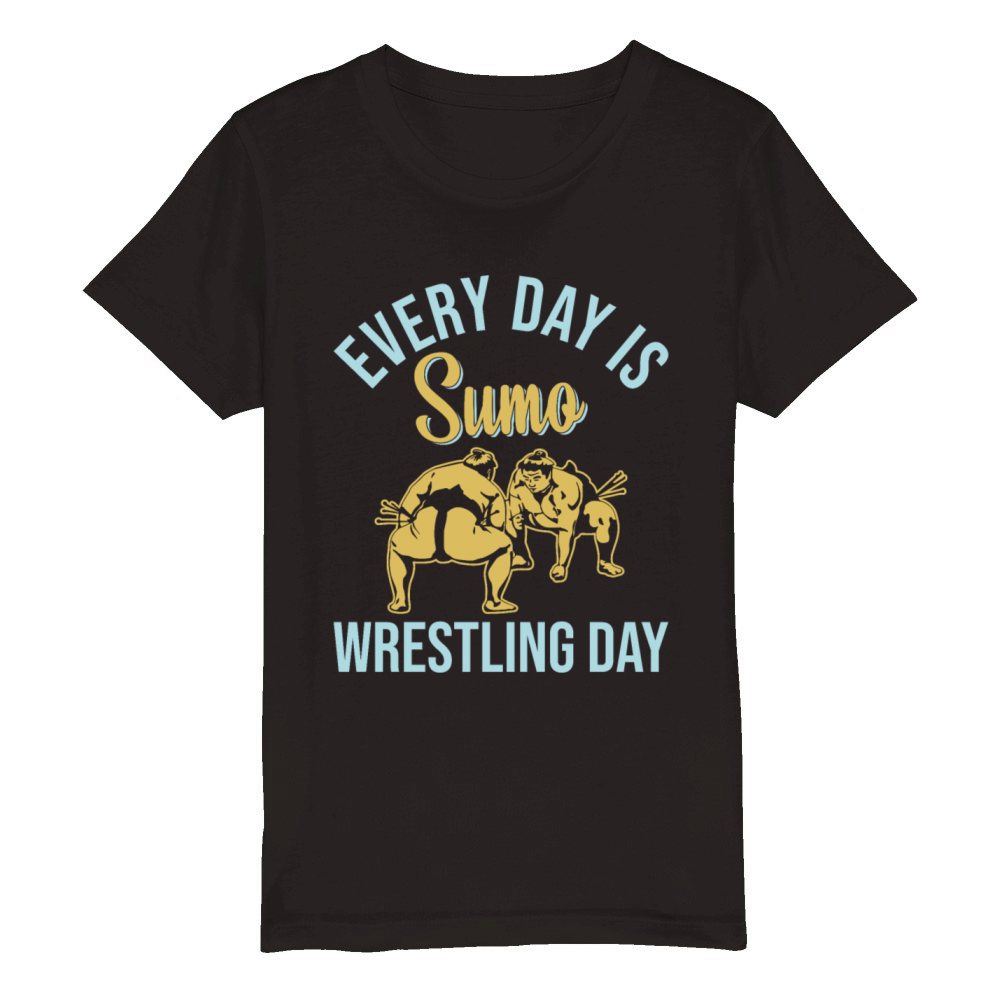 Every day is Sumo Wrestling day - Sumo Fighter Organic Kids Crewneck T-shirt