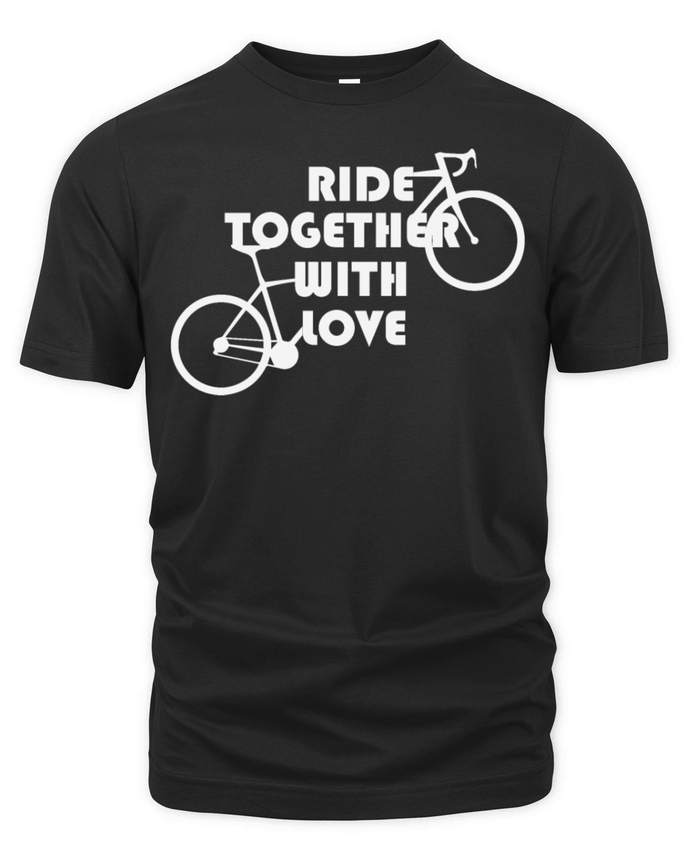Biking Ride Together With Love White Organic Unisex T-shirt