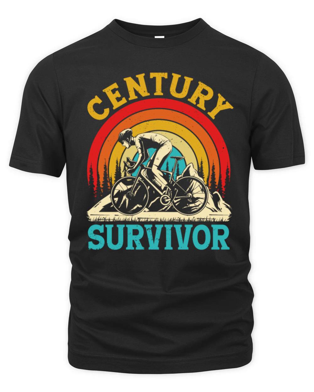 Century Survivor 100 Mile Bicycle Road Cycling Organic Unisex T-shirt
