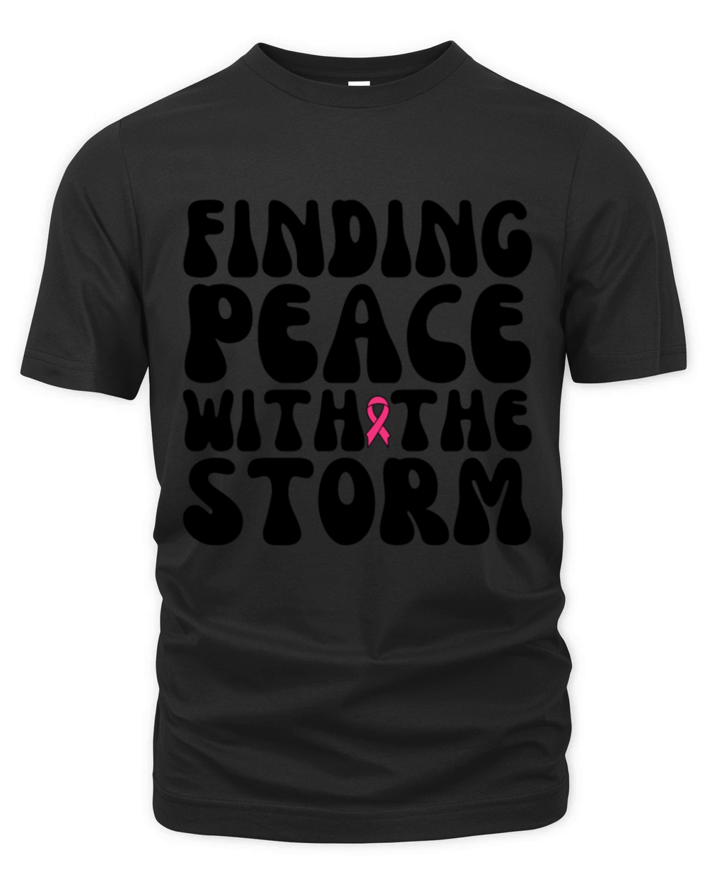 Finding Peace With The Storm Breast Cancer Organic Unisex T-shirt
