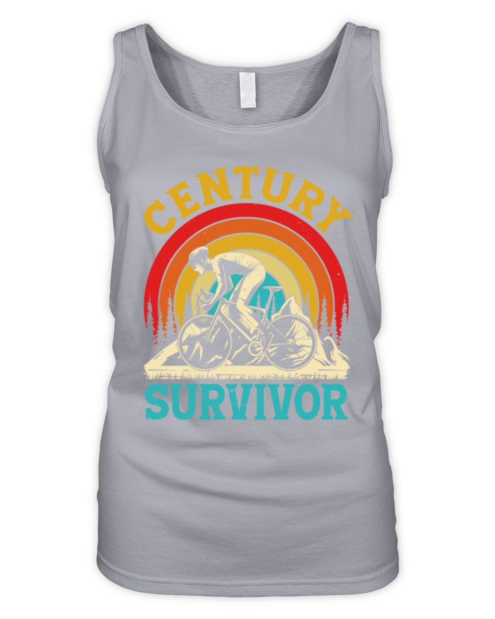 Century Survivor 100 Mile Bicycle Road Cycling Organic Women's Tank Top