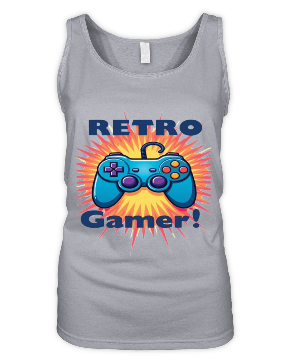 Retro Gamer Controller Design for Classic Gaming Organic Women's Tank Top