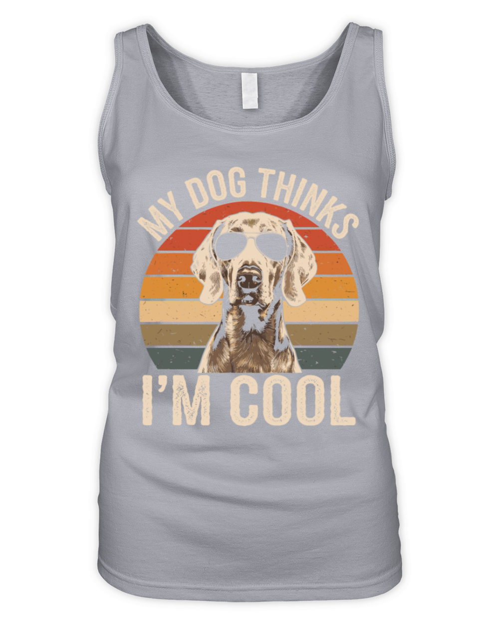 Weimaraner My Dog Thinks Im Cool Organic Women's Tank Top