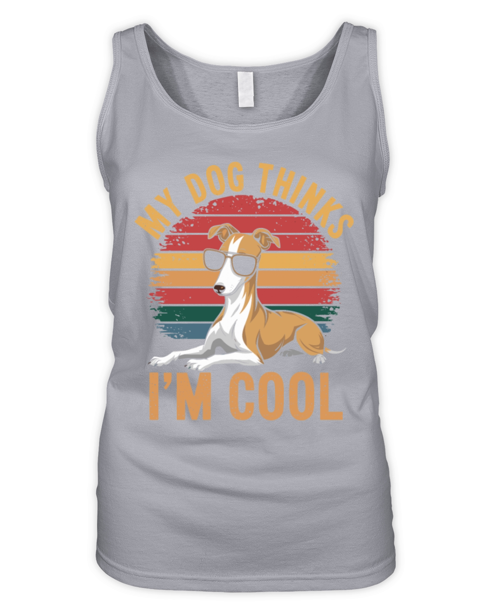 Whippet Dog My Dog Thinks Im Cool Organic Women's Tank Top