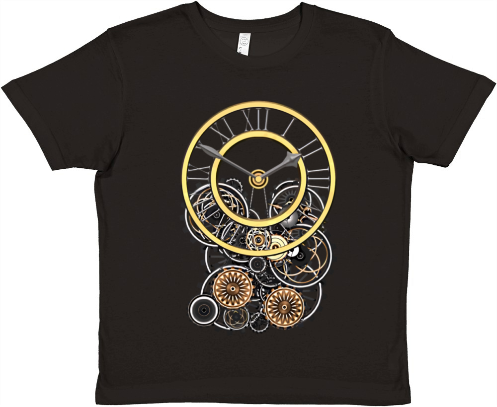 Elegant Vintage Steampunk Clock Premium Kids Crewneck T-shirt