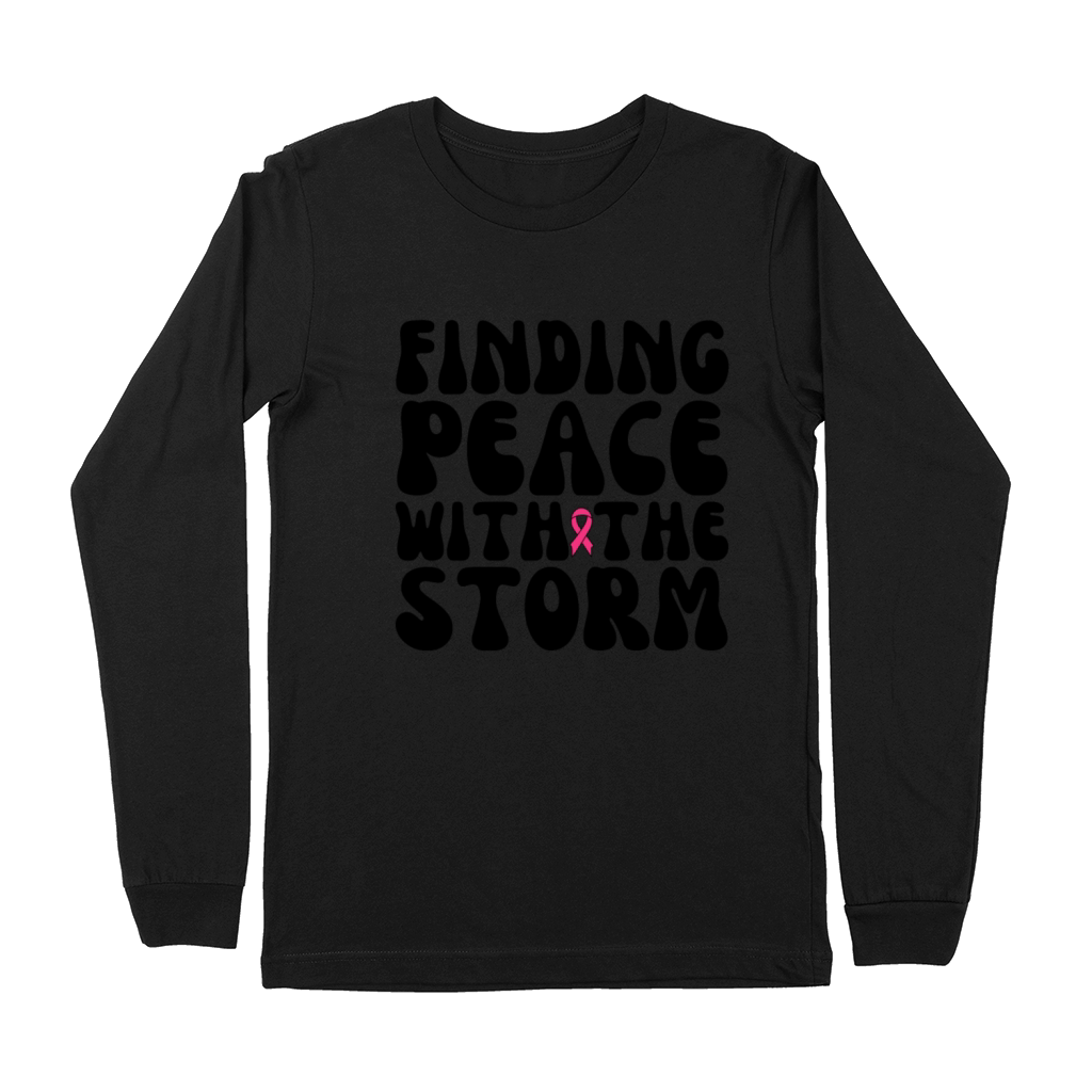 Finding Peace With The Storm Breast Cancer Premium Long Sleeve