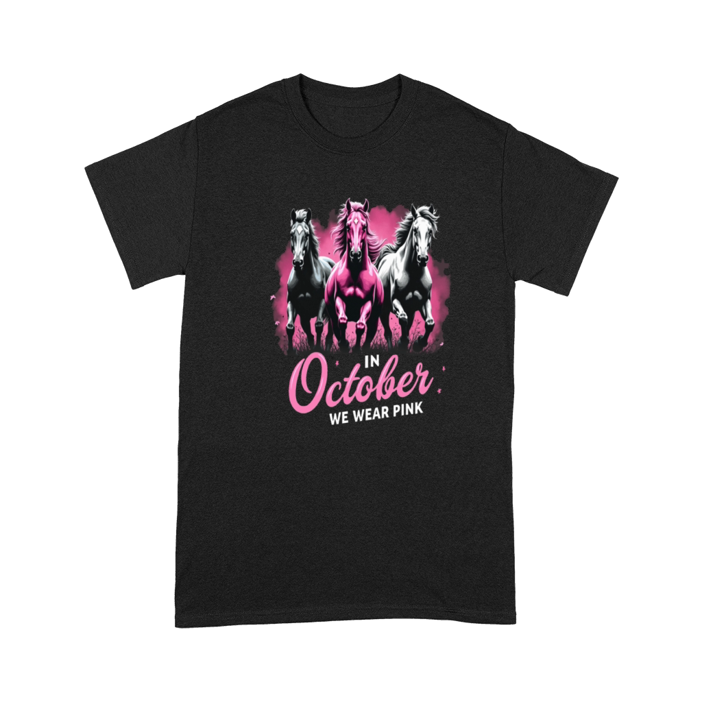 Horses for October Breast Cancer Premium T-shirt