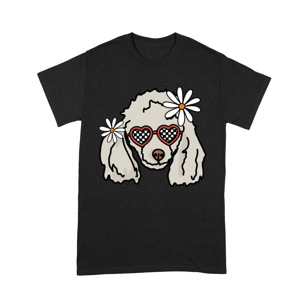 Poodle White Retro Dog Premium T-shirt