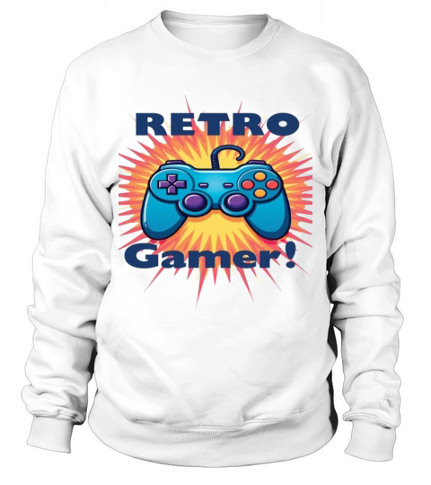 Retro Gamer Controller Design for Classic Gaming Sweatshirt Unisex