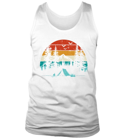 Retro Sunset Mountains Nature Outdoor Hiking Tank Top Unisex