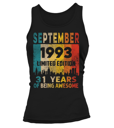Born in SEPTEMBER 1993 Vintage 31st Birthday Gift Tank top Woman