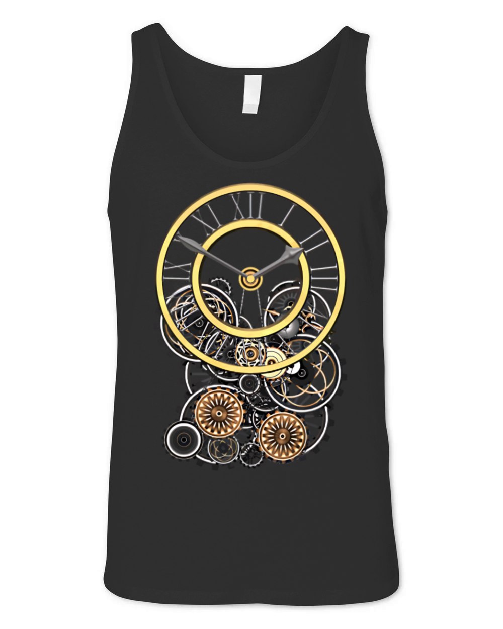 Elegant Vintage Steampunk Clock Unisex Jersey Tank