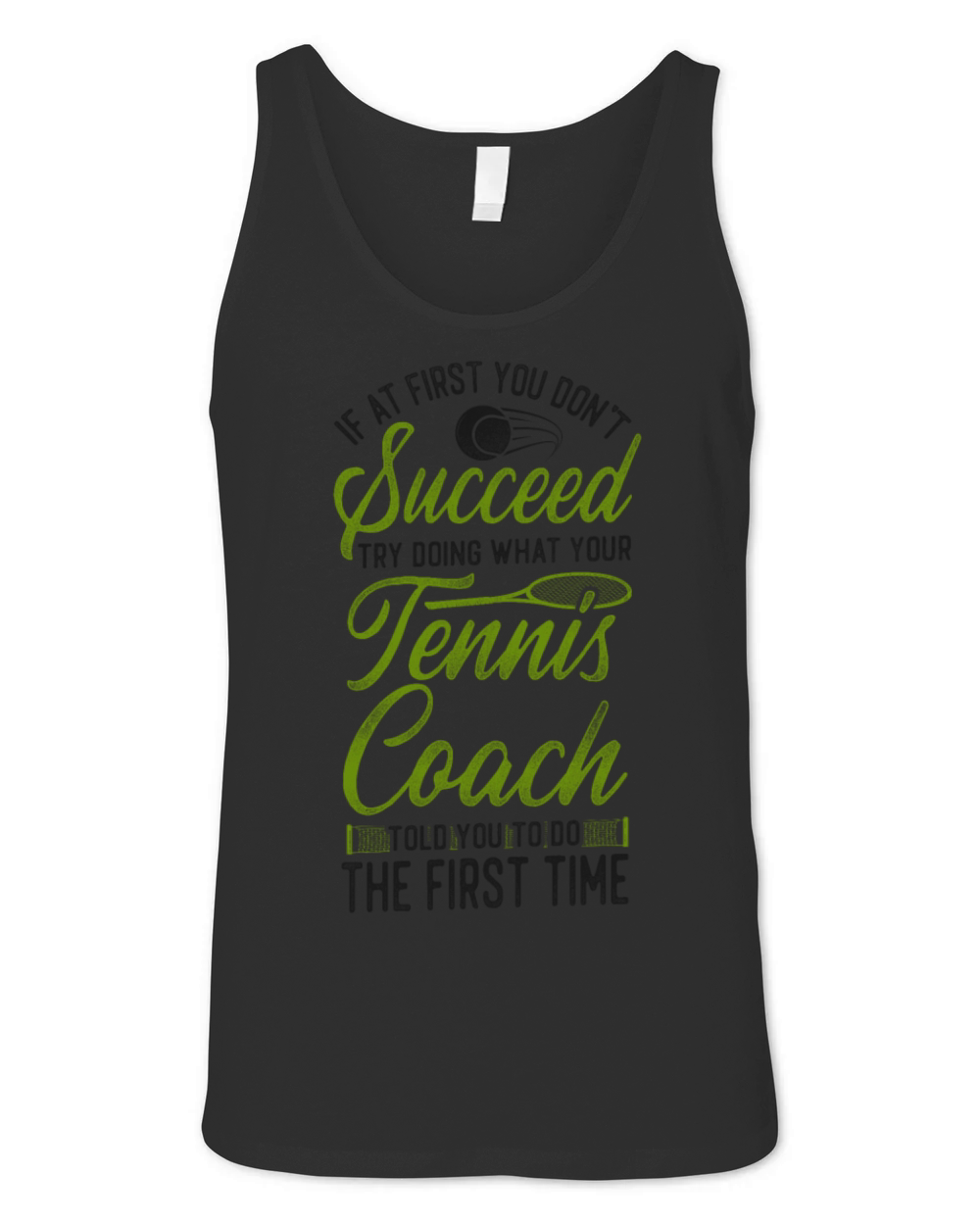 Funny Tennis Player Racket Coach Unisex Jersey Tank