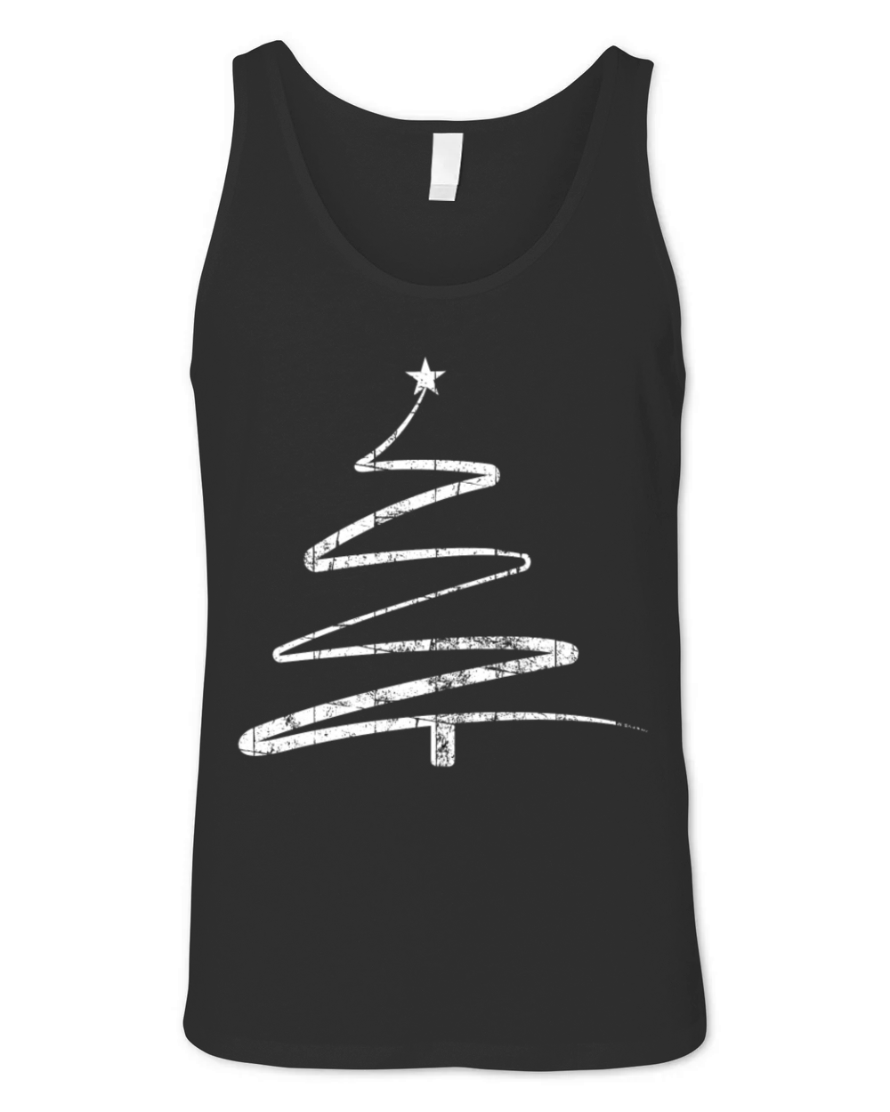 Vintage Christmas Tree Retro Merry Christmas Unisex Jersey Tank
